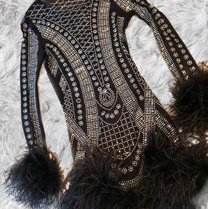 Fashion Nova Light As A Feather Rhinestone Dress